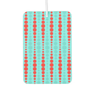Retro Red en Turquoise Stippen Air Freshener Luchtverfrisser