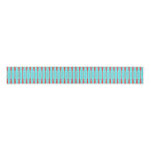 Retro Red en Turquoise Stippen Grosgrain Ribbon Grosgrain Lint (Voorkant)