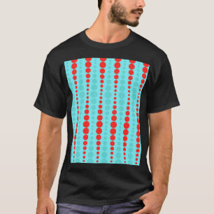Retro Red en Turquoise Stippen T-Shirt