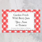 Retro Red en White Pset Custom Canning Stickers