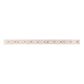 Retro Red Flower Gold Star  achtergrond Lint (Voorkant)