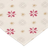 Retro Red Flower Gold Star achtergrond Tafelkleed (Gekanteld)