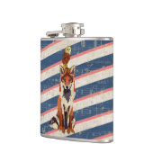 Retro Red Fox & Owl Flask Heupfles (Links)