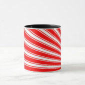 Retro Red Funky Sun Rays Achtergrond Mok (Midden)