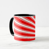 Retro Red Funky Sun Rays Achtergrond Mok (Voorkant links)