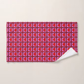 Retro Red Heart Check Motif Chic et élégant (Serviette à main)