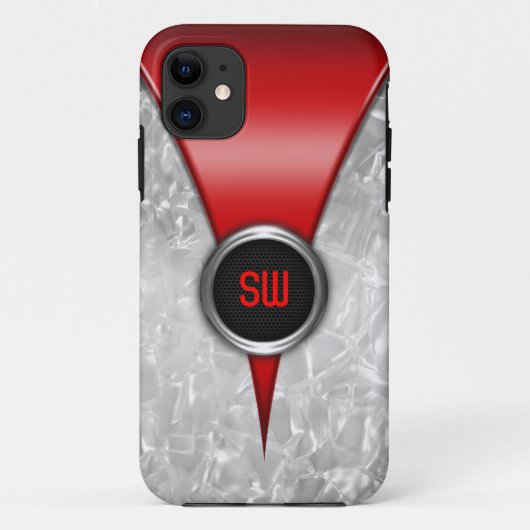 Retro Red iPhone 5 Coque (Dos)