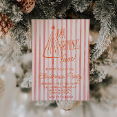 Retro Red Oh Wat een leuk kerstfeest getekend Kaart