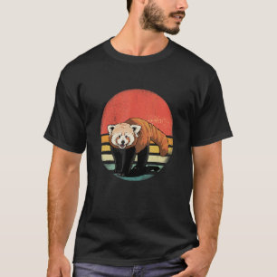 Retro Red Panda Wild Animal Wildlife Mamm T-shirt