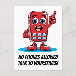 Retro Red Phone Ban Illustratie Briefkaart