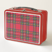 Retro Red Plaid Lunch Box (Voorkant)