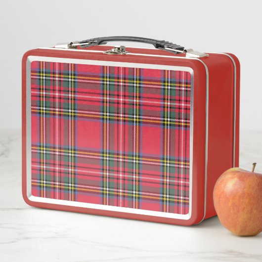 Retro Red Plaid Lunch Box (In situ)
