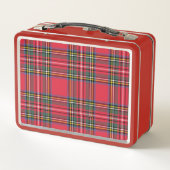 Retro Red Plaid Lunch Box (Achterkant)
