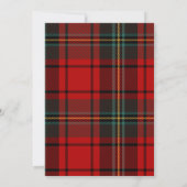 Retro Red Plaid Whimsical Christmas Kaart (Achterkant)