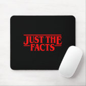 Retro Red Quote Just The Facts Funny Basic Simple Muismat (Met muis)
