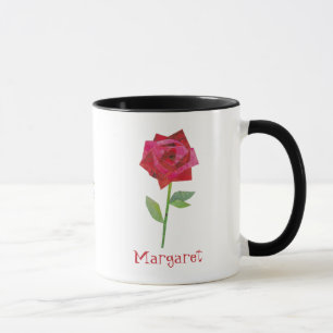 Retro Red Rose Schattige Midcentury Valentijn Mok
