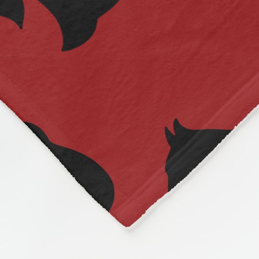 Retro Red Scottish Terrier Fleece Blanket (Hoek)