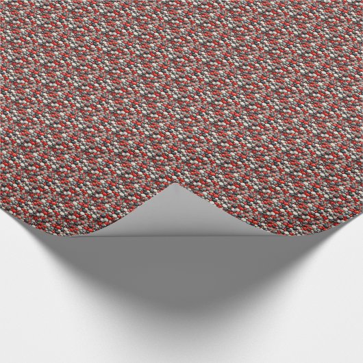 Retro Red Specized Linoleum Pattern Cadeaupapier (Hoek)