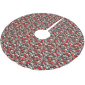 Retro Red Specized Linoleum Pattern Kerstboom Rok (Gekanteld)