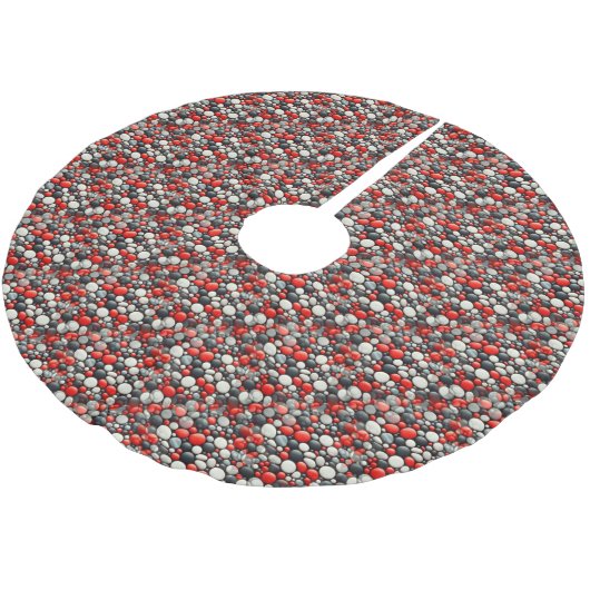 Retro Red Specized Linoleum Pattern Kerstboom Rok (Gekanteld)