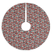 Retro Red Specized Linoleum Pattern Kerstboom Rok (Voorkant)
