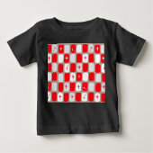 Retro Red Starbursts Baby T-Shirt (Voorkant)
