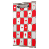 Retro Red Starbursts Clipboard Klembord (Links)