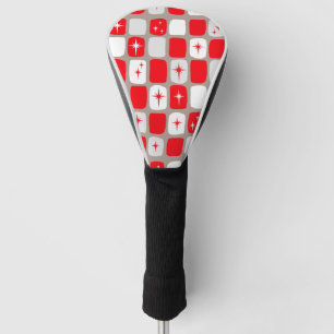 Retro Red Starbursts Driver Hoesje Golfheadcover