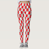 Retro Red Starbursts Leggings (Voorkant)