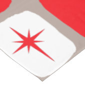 Retro Red Starbursts Tafelkleed (grote print) (Gekanteld)