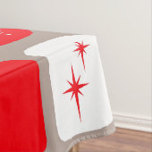 Retro Red Starbursts Tafelkleed (grote print) (Voorbeeld)