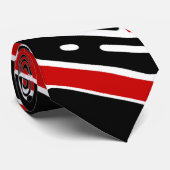 Retro Red Stripe Stropdas (Opgerold)