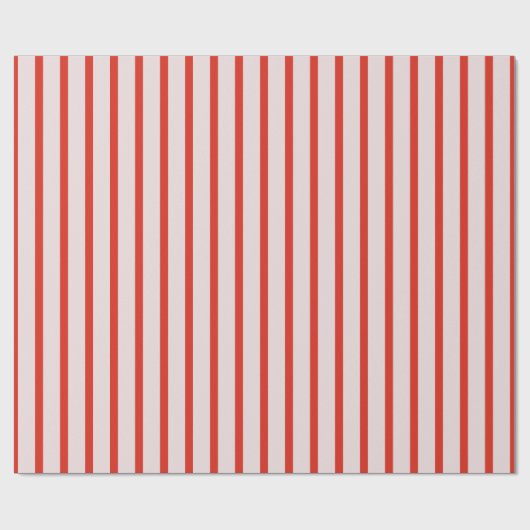 Retro Red Striped Cadeaupapier (Vlak)
