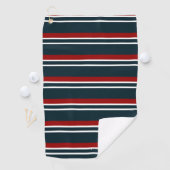 Retro Red Stripes Golfhanddoek (Insitu)