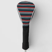 Retro Red Stripes Golfheadcover (Voorkant)