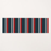 Retro Red Stripes Yogamat (Voorkant (horizontaal))