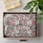 Retro Red Taupe Cream Mid Century Patroon Tissuepapier (Geschenk)