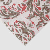 Retro Red Taupe Cream Mid Century Patroon Tissuepapier (Detail)