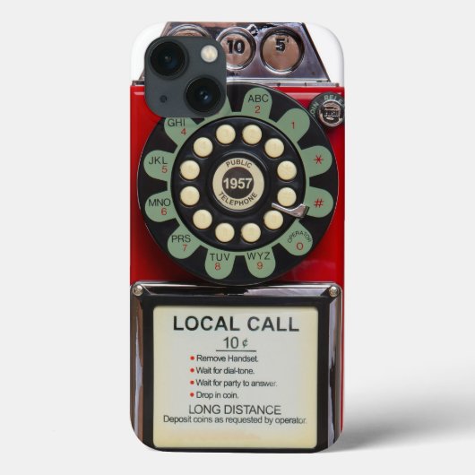 Retro Red Toughie iphone Cover (Achterkant)