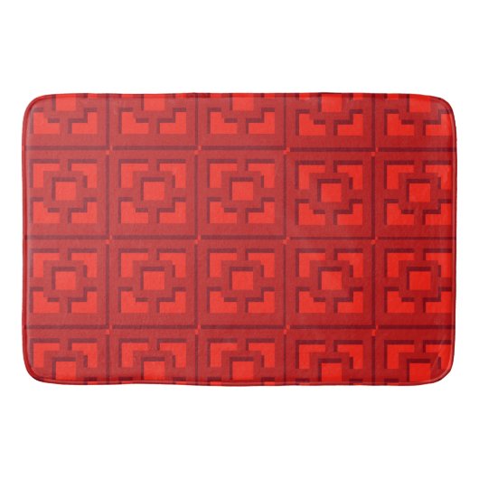 Retro Red Trellis Bath Mat (Voorkant)