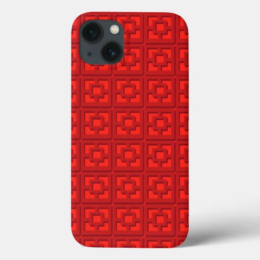 Retro Red Trellis iPhone / coque ipad (Verso)