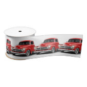 Retro Red Truck op White Lint (Spoel)