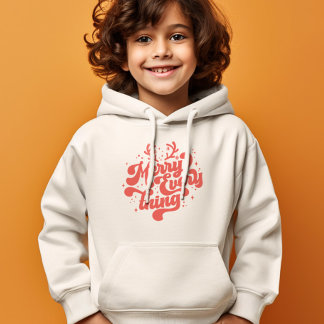 Retro Red White Merry alles Merry kerst