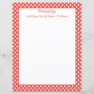 Retro Red & White Polka Dot Pattern Personaliseren
