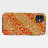Retro Red Yellow Pink Leopard Print Skin Case-Mate iPhone Case (Achterkant (horizontaal))