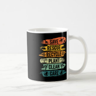 Retro  redding bijen Reddingsdieren Recyclen Koffiemok