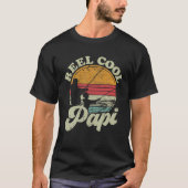 Retro Reel Style Cool Papi Vist Lover T-shirt (Voorkant)