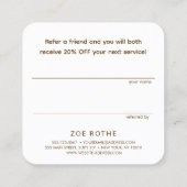 Rétro Référer une carte de référence d'ami (Dos)