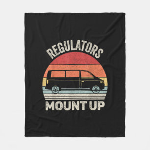 retro-regelaars monteren grappige moeder fleece deken