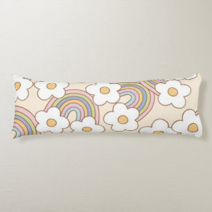 Retro regenbogen lichaamskussen